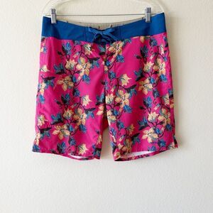 Patagonia Hot Pink Floral Board Shorts